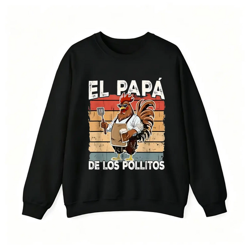 Cotton El Papa de lo pollitos funny Spanish Dia del Padre T-Shirt