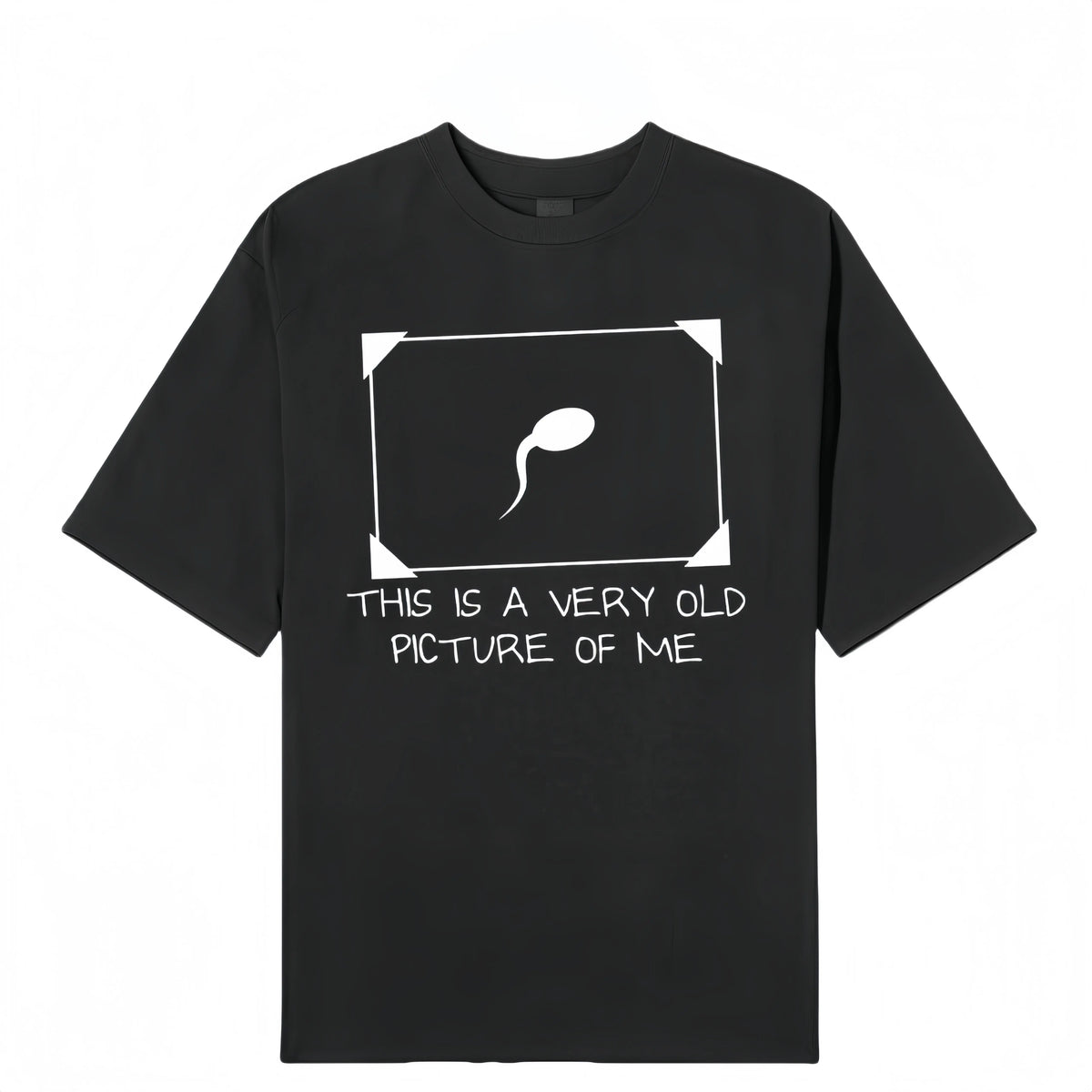 Funny Graphic Round Neck T-Shirt with 'Very Old Picture of Me' Slogan, Unisex Casual Quirky Art Cotton Streetwear, Jeans, Funny Shirts, Shortsleeve, Good Graphic Tees, Casual Fit, Funny Streetwear
